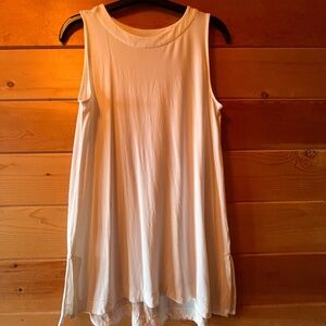 JJill women's small white sleeveless dressy tunic NWOT